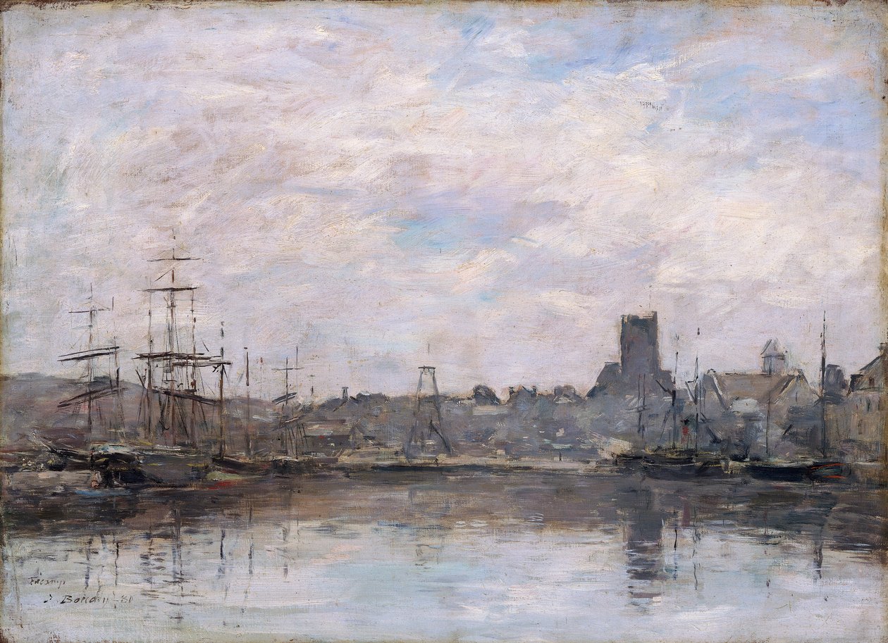 „Wrześniowy poranek: Port Fecamp”, 1880 r. autorstwa Eugene Louis Boudin