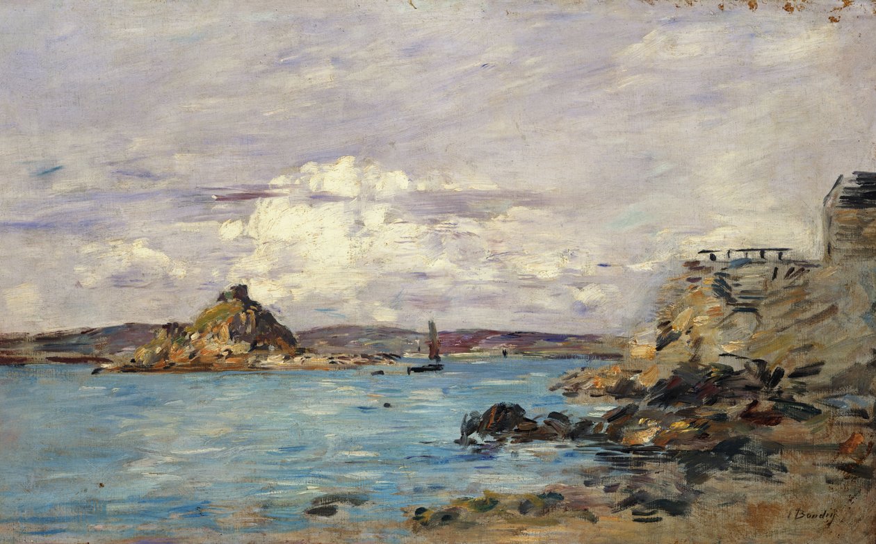 Studium dla „Zatoki Douarnenez”, c.1895-97 autorstwa Eugene Louis Boudin