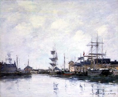 Basen w Fecamp autorstwa Eugene Louis Boudin