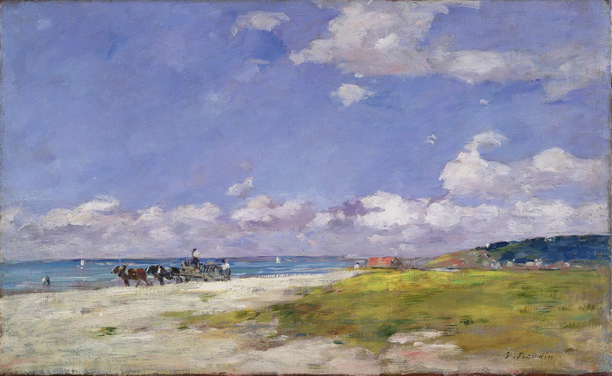 Plaża w Trouville, ok. 1887-96 autorstwa Eugene Louis Boudin