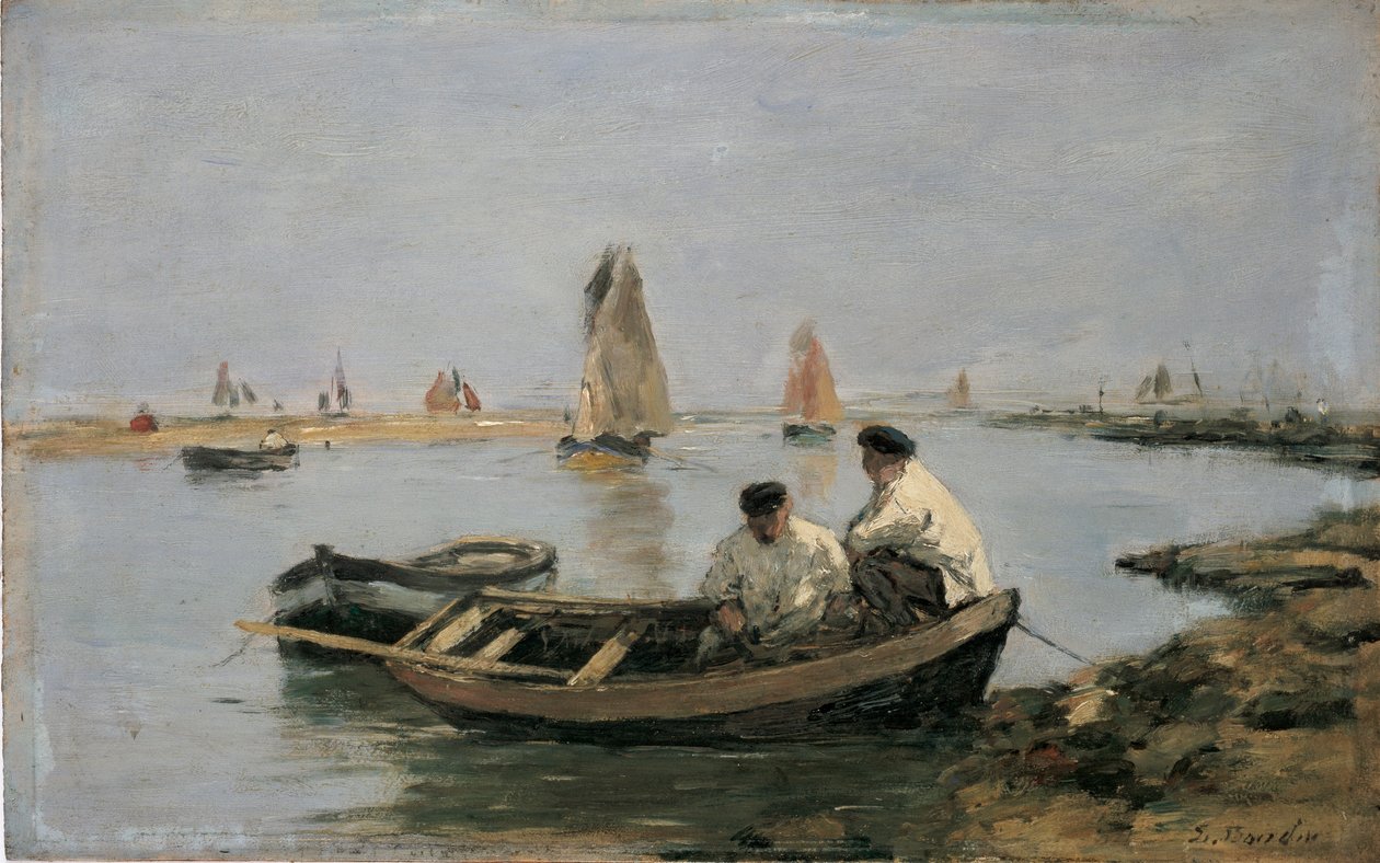 Ujście, połowa XIX wieku autorstwa Eugene Louis Boudin