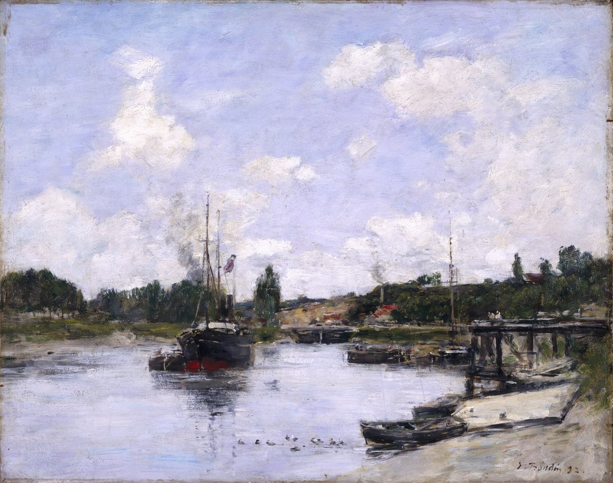 Port, Saint-Valéry-sur-Somme, 1892 autorstwa Eugene Louis Boudin
