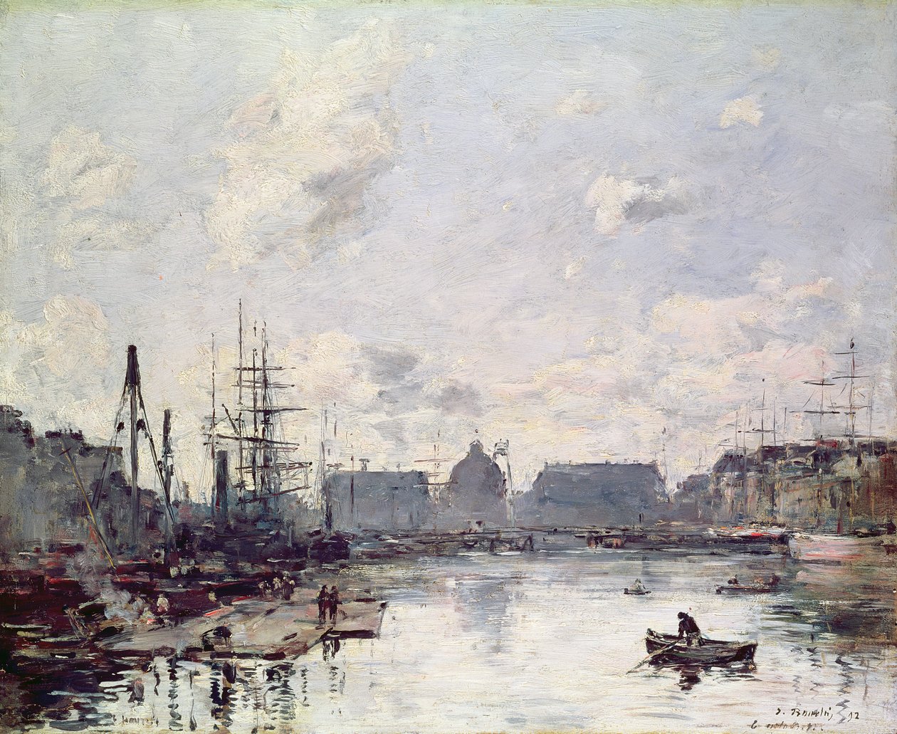 Port handlowy, Le Havre, 1892 autorstwa Eugene Louis Boudin