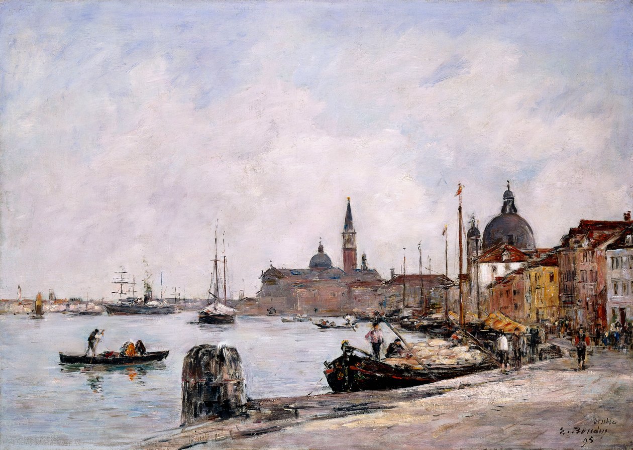 Nabrzeże na Giudecce, Wenecja, 1895 autorstwa Eugene Louis Boudin