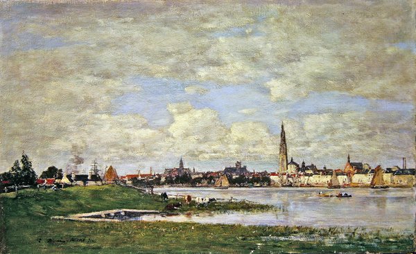Tete-de-Flandres w Antwerpii autorstwa Eugene Louis Boudin