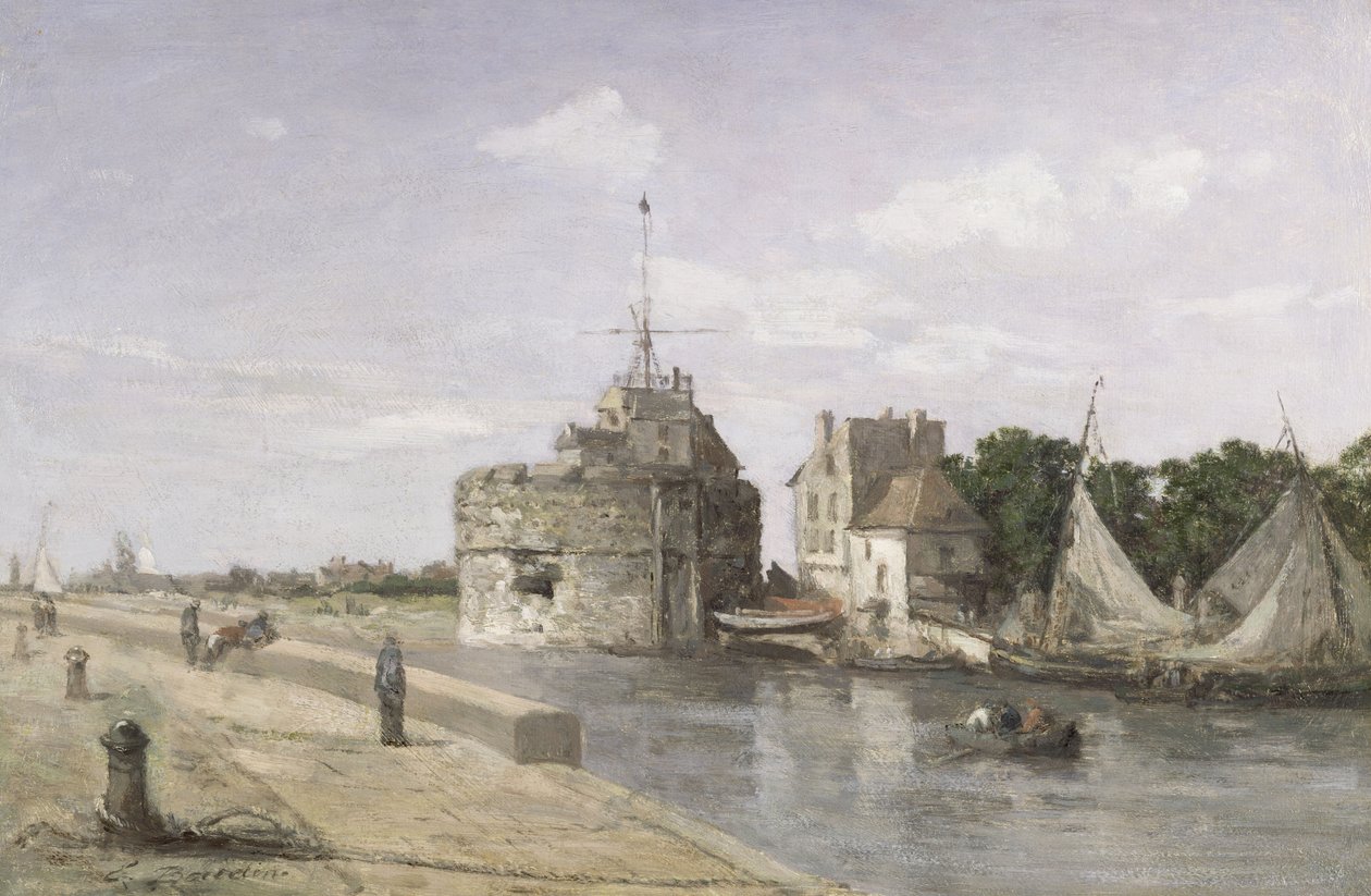 Wieża Franciszka I w Le Havre, c.1854 autorstwa Eugene Louis Boudin