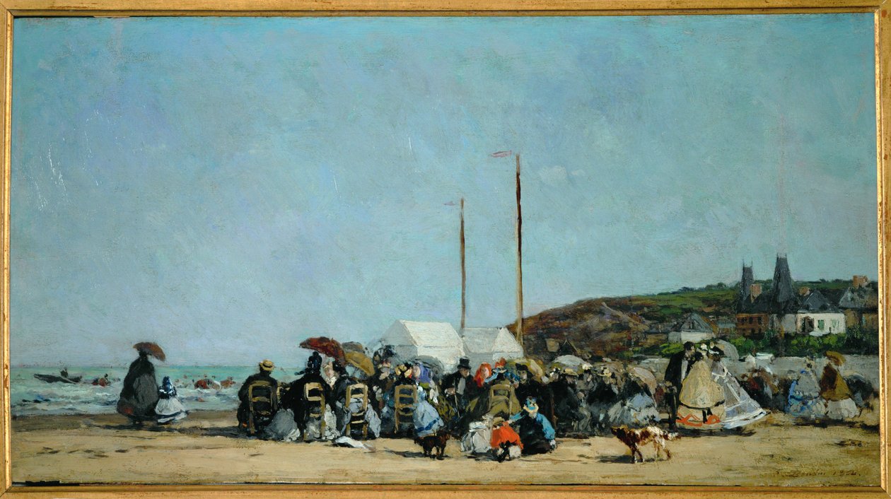 Plaża w Trouville autorstwa Eugene Louis Boudin
