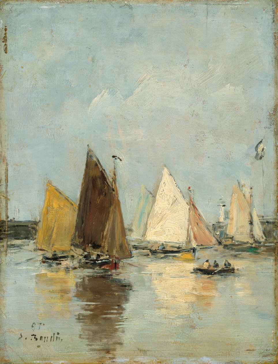 „Powrót łodzi”, 1897 autorstwa Eugene Louis Boudin
