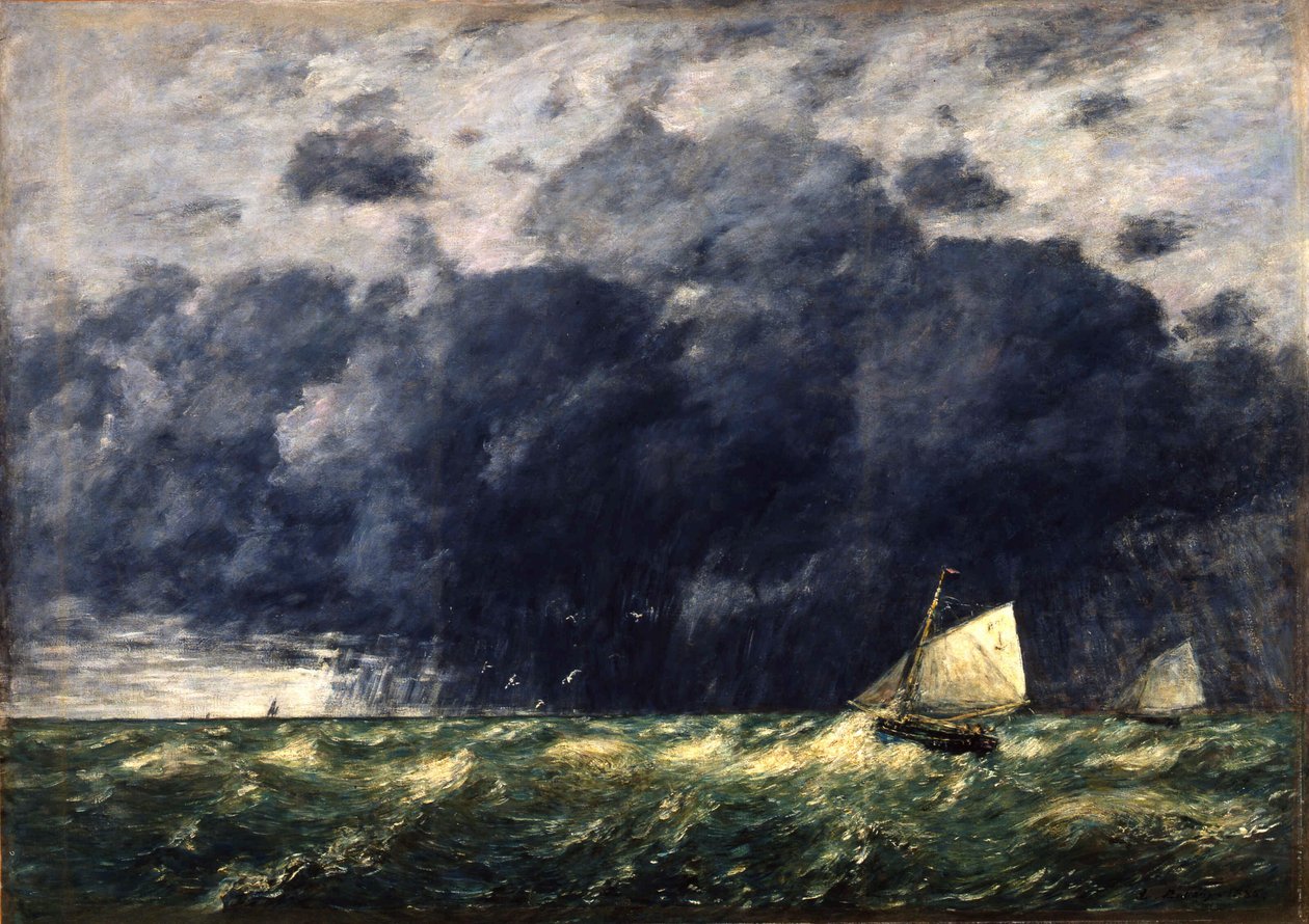 Szkwał, 1886. autorstwa Eugene Louis Boudin