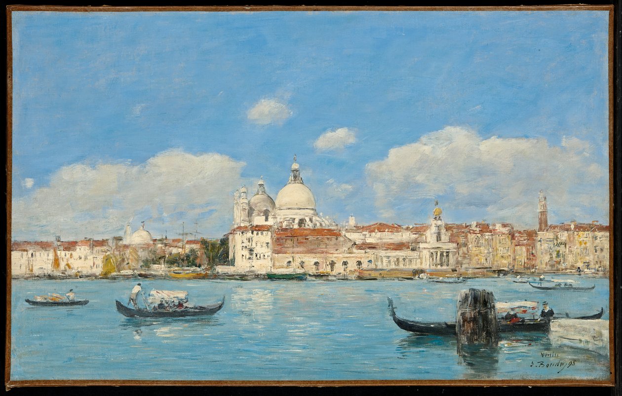 Wenecja, Salute, Urząd Celny i początek Wielkiego Kanału autorstwa Eugene Louis Boudin