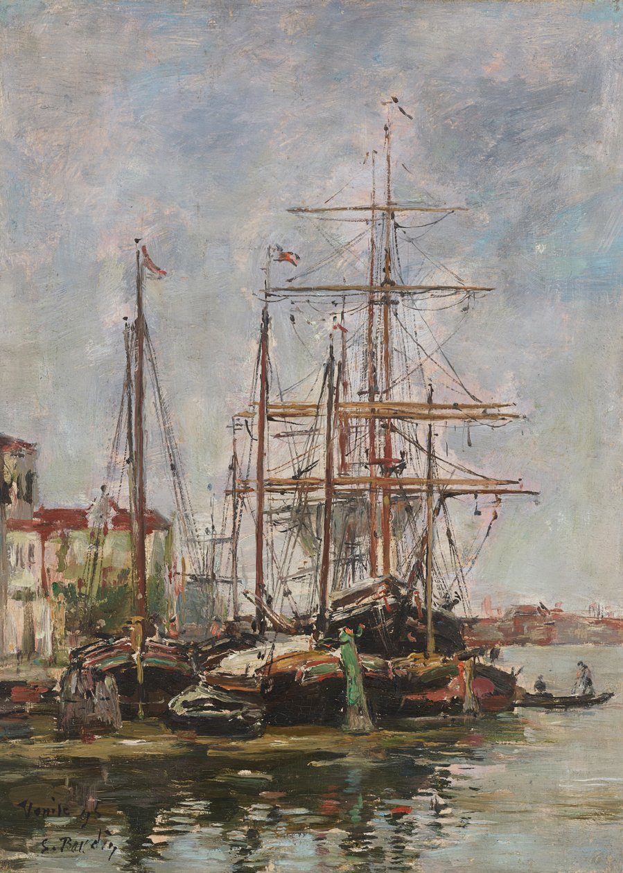 Wenecja, nabrzeże celne autorstwa Eugene Louis Boudin