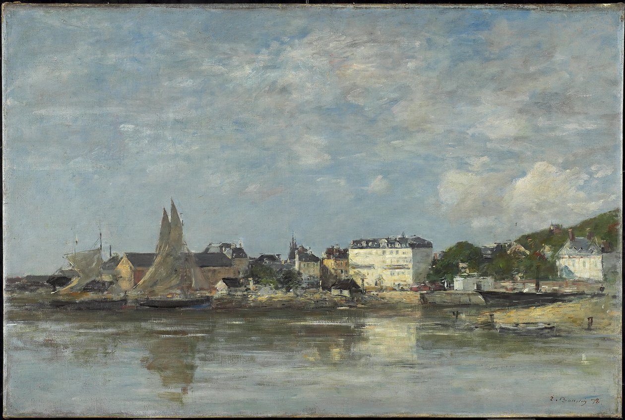 Widok na port w Trouville, 1878 autorstwa Eugene Louis Boudin
