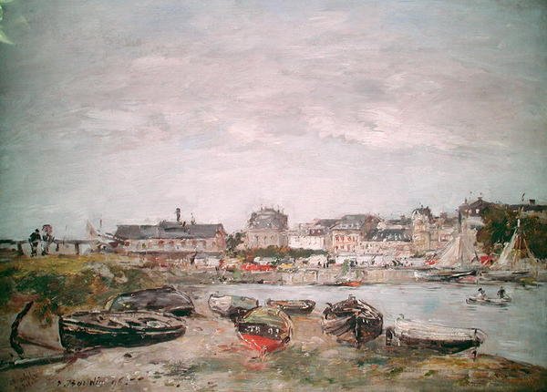 Widok na port, Trouville autorstwa Eugene Louis Boudin