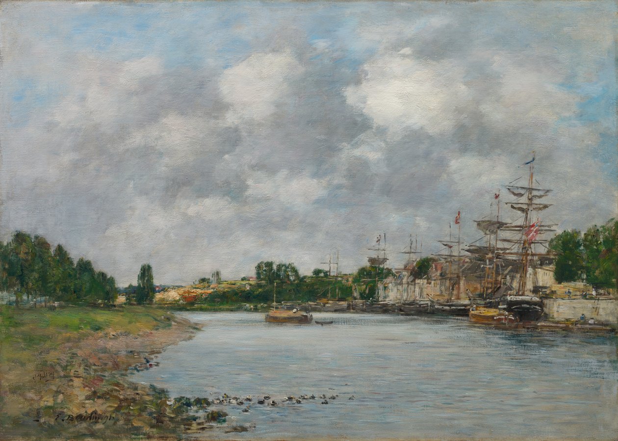 Widok na port Saint-Valéry-sur-Somme, 1891. autorstwa Eugene Louis Boudin