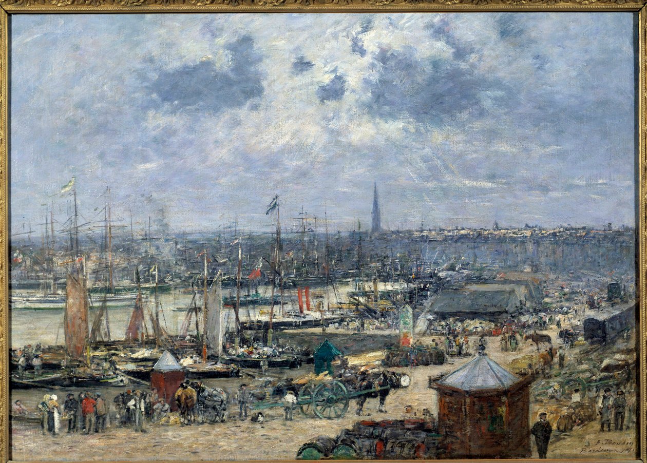 Widok na port w Bordeaux Obraz Eugene Louis Boudin (1824-1898) 1874 Nd. 0,7x1,02 m Paryż, musee d