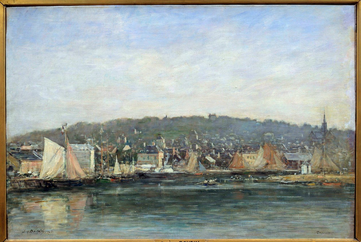 Widok na port Trouville Malarstwo Eugene Louis Boudin autorstwa Eugene Louis Boudin