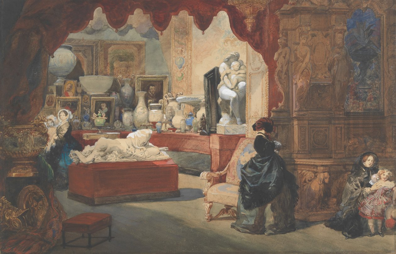 Wnętrze muzeum, XIX w. autorstwa Eugene Louis Lami