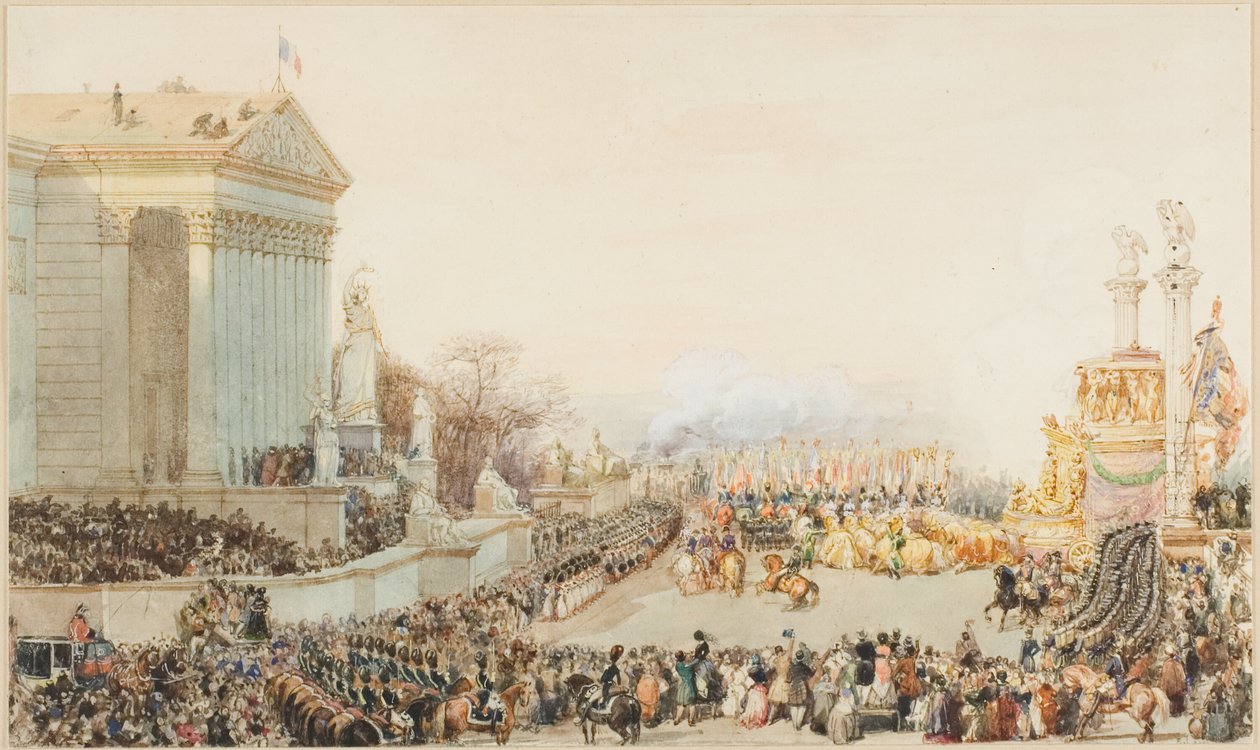 Tłumaczenie popiołów Napoleona: 15 grudnia 1840 autorstwa Eugene Louis Lami