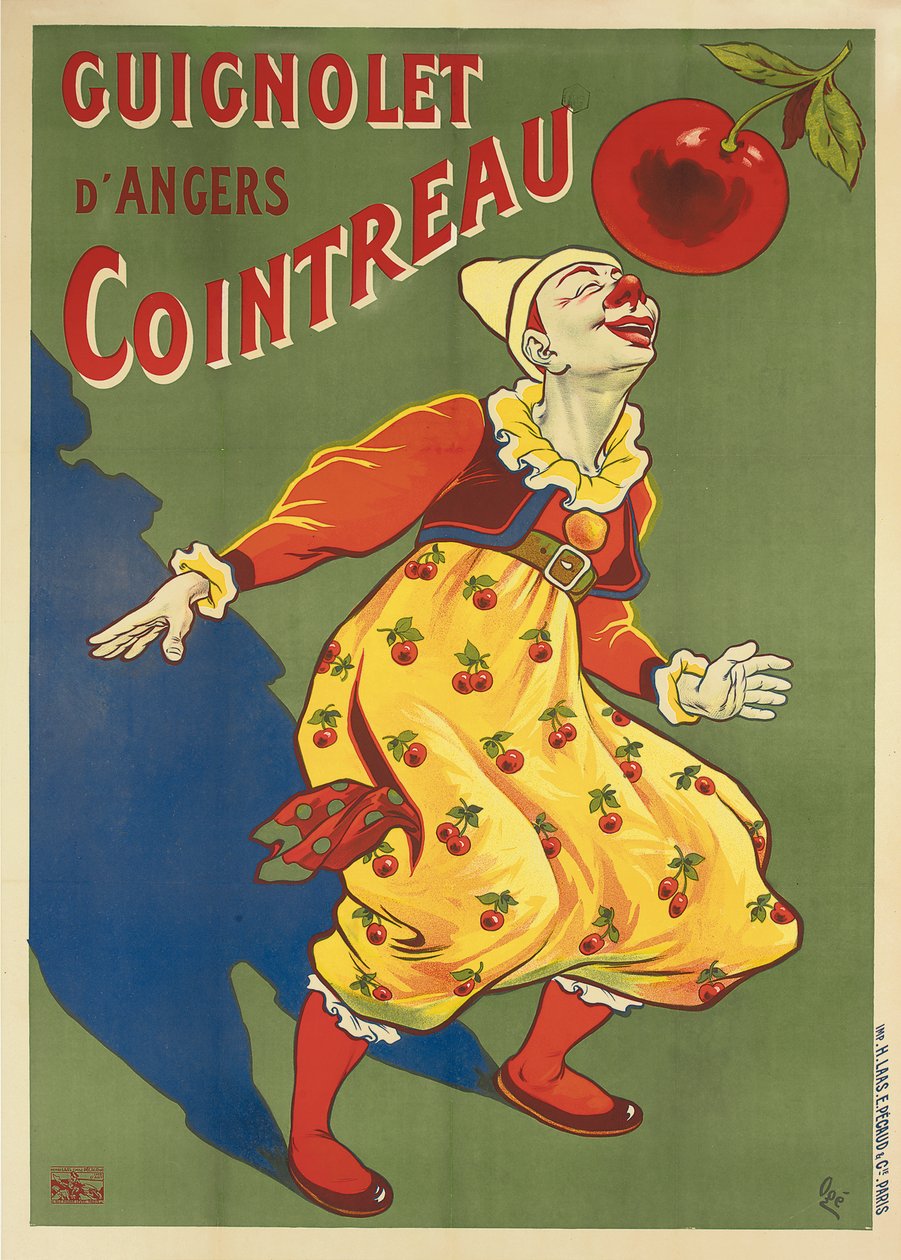 Plakat reklamowy Cointreau Guignoleta, ok. 1900 (litografia kolorowa) autorstwa Eugene Oge