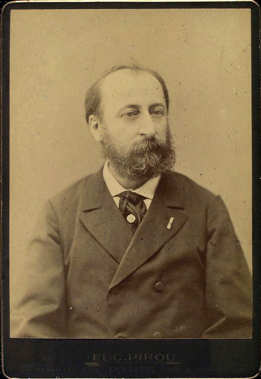 Camille Saint-Saens, francuski kompozytor, dyrygent, organista i pianista, koniec XIX wieku autorstwa Eugene Pirou