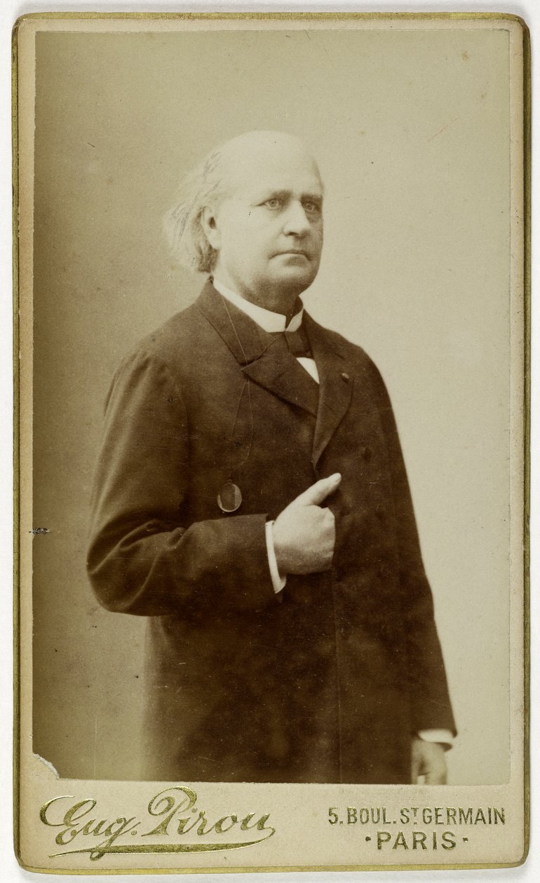 Porträt von Leconte de Lisle, (Charles Marie Leconte, genannt), (1818-1894), (Dichter) autorstwa Eugene Pirou