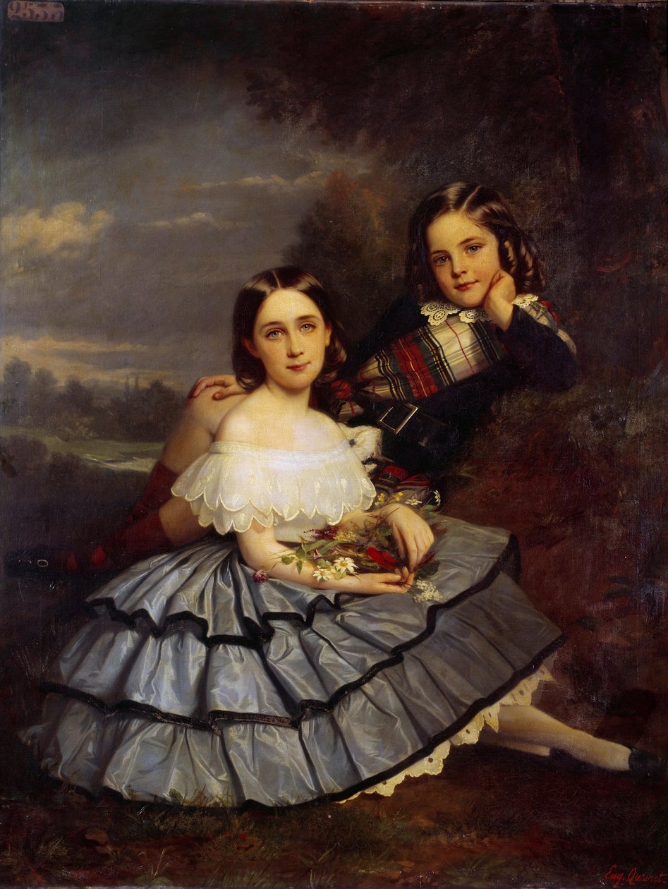 Portret Noemie (1847-1916) i Henri Pecquet du Bellet Obraz Eugene