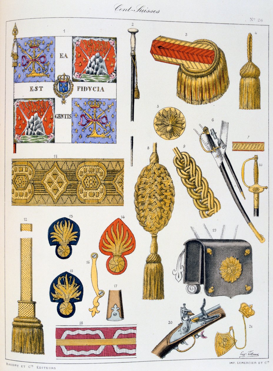 Cent-Suisses, Insygnia autorstwa Eugene Titeux
