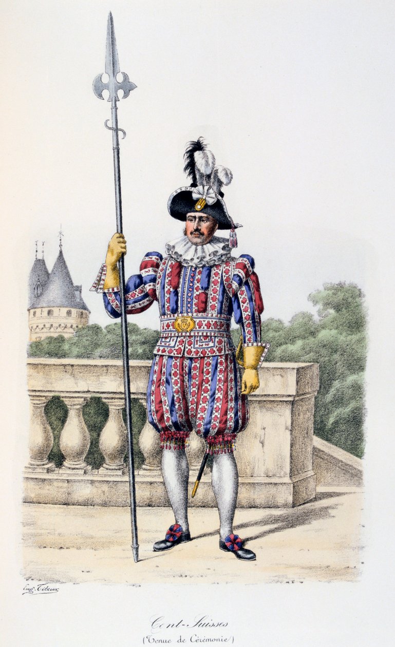 Cent-Suisses, suknia ceremonialna, 1814-17 autorstwa Eugene Titeux