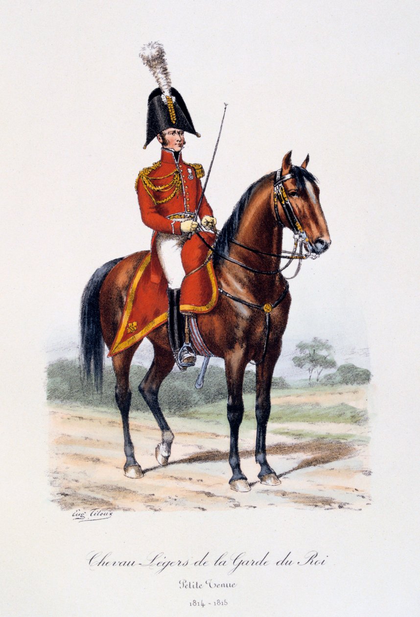 Lekkie konie gwardii królewskiej, mały mundur, 1814-15 autorstwa Eugene Titeux