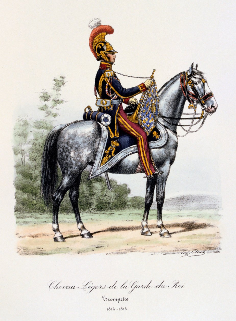 Lekkie Konie Gwardii Królewskiej, Trębacz, 1814-15 autorstwa Eugene Titeux