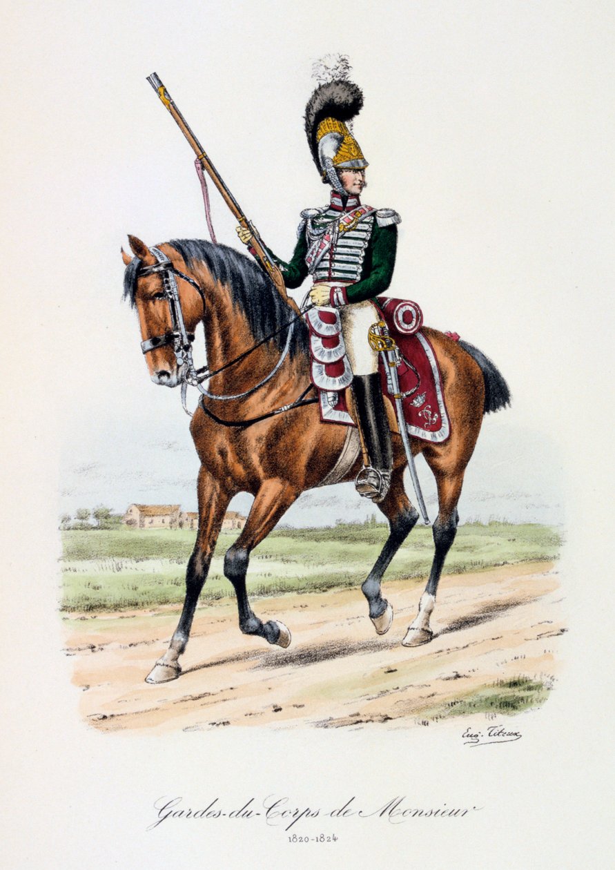Ochroniarze Dżentelmenów, 1820-24 autorstwa Eugene Titeux
