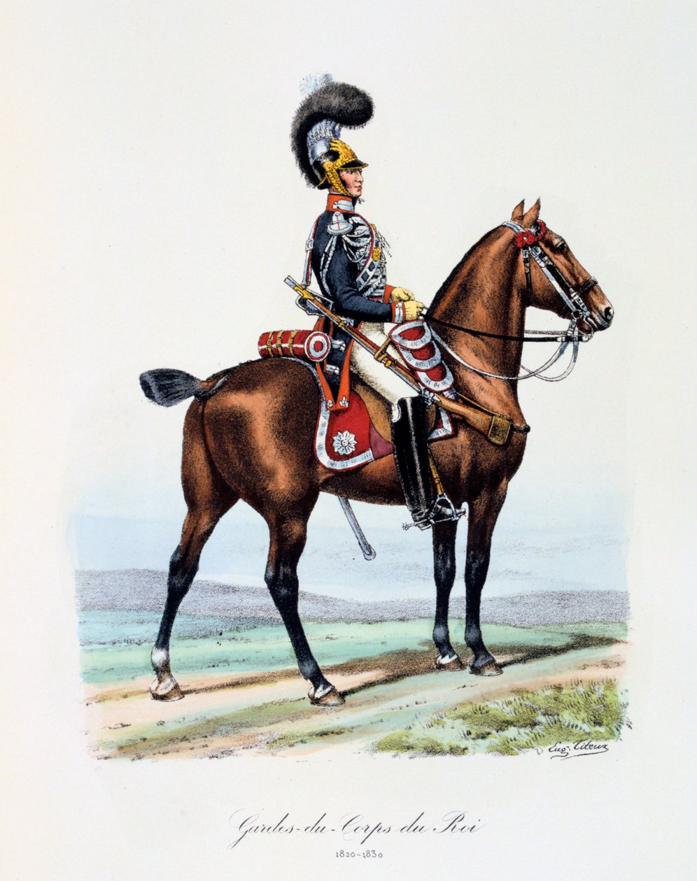 Ochroniarze króla, 1820-1830 autorstwa Eugene Titeux