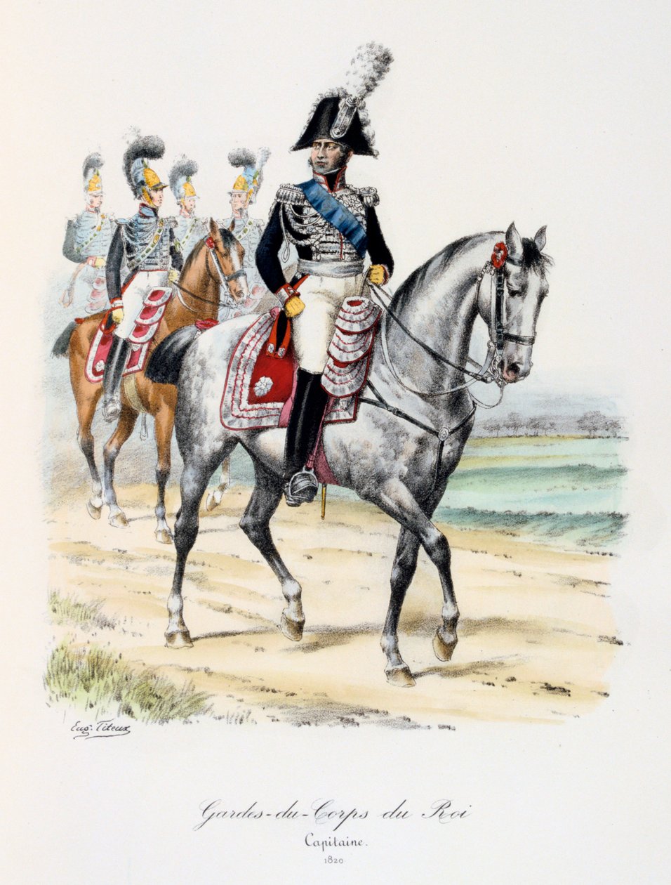 Ochroniarze króla, kapitan, 1820 autorstwa Eugene Titeux