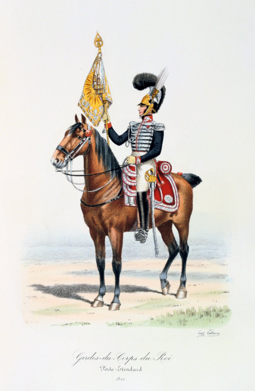 Ochroniarze króla, chorąży, 1820 autorstwa Eugene Titeux