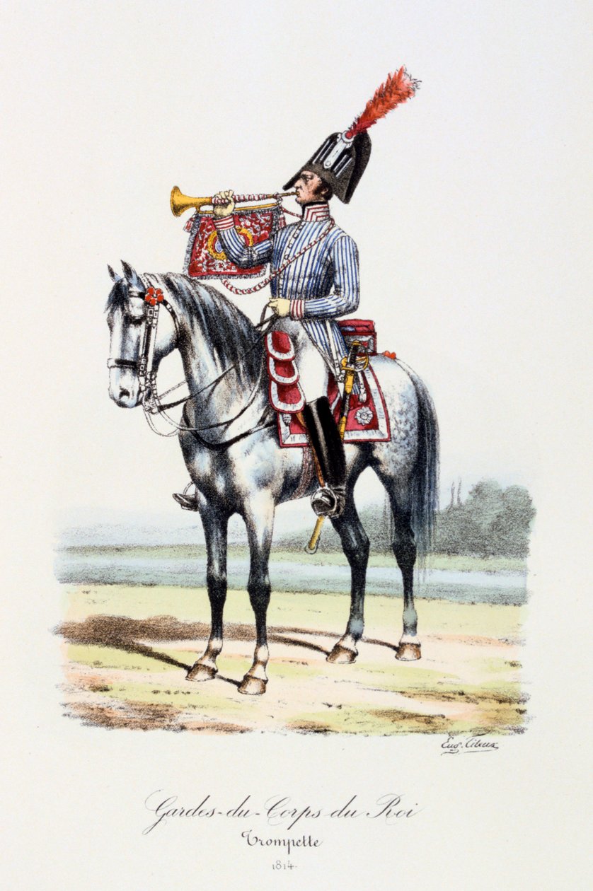 Ochroniarze króla, Trębacz, 1814 autorstwa Eugene Titeux