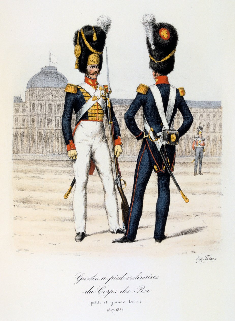 Zwykłe straże piechoty Korpusu Królewskiego, małe i pełne, 1817-30 autorstwa Eugene Titeux