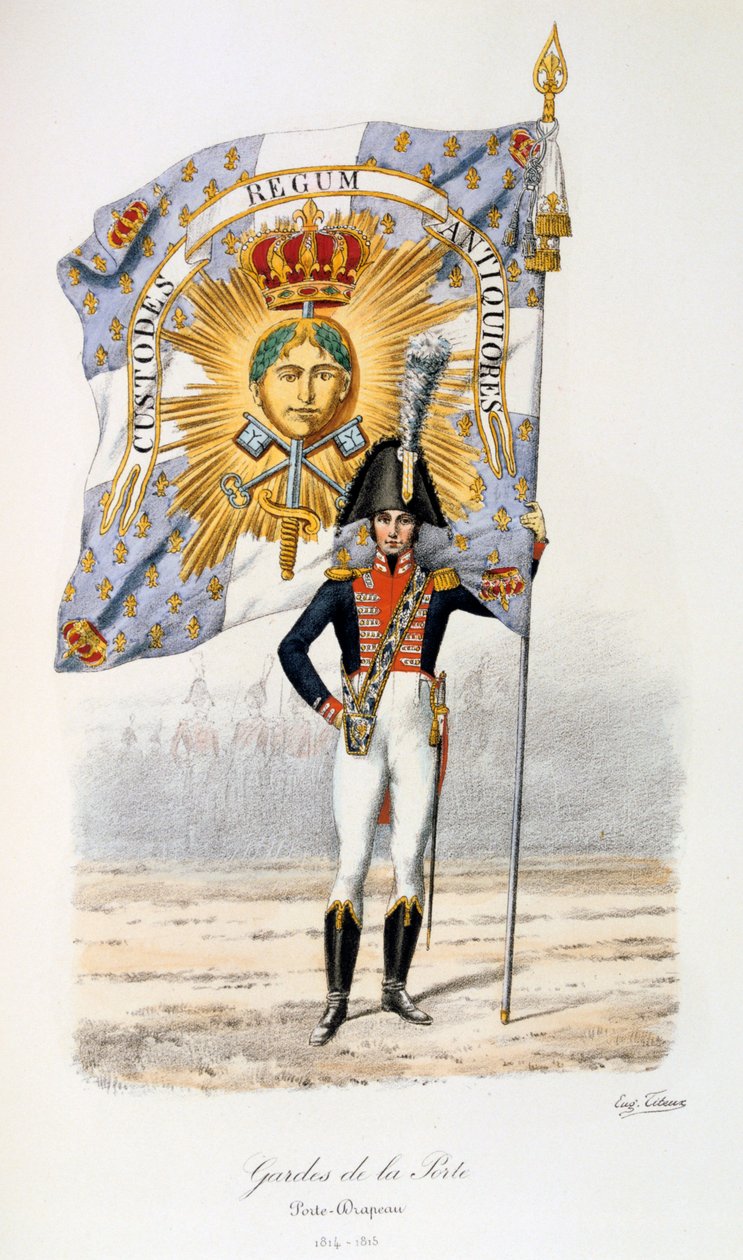Straż Bramy, nosiciel flagi, 1814-15 autorstwa Eugene Titeux