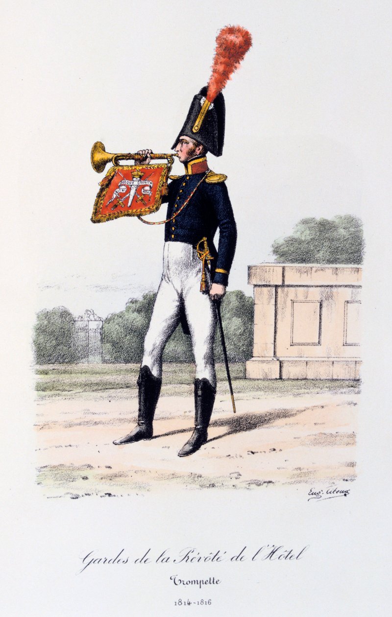 Straż Hotelu Prevote, Trębacz, 1814-16 autorstwa Eugene Titeux