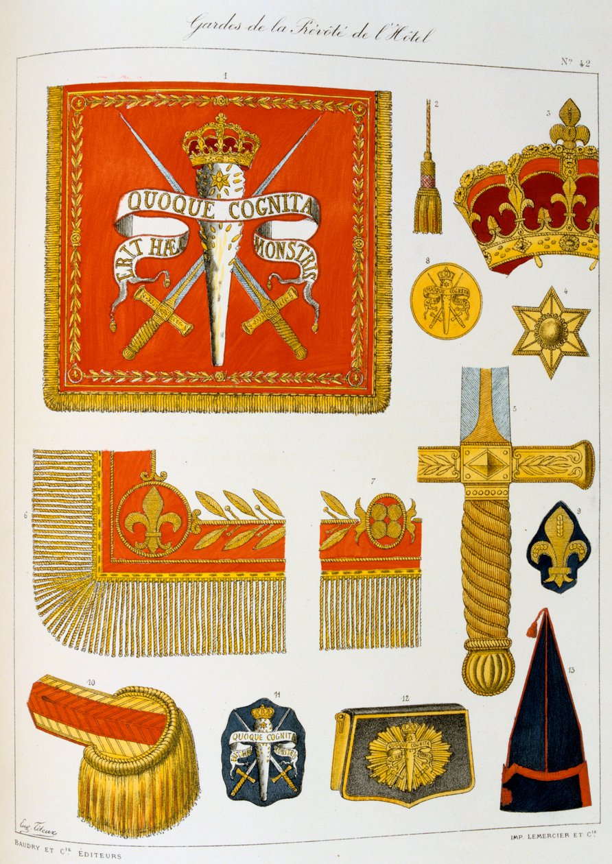 Hotel Provost Guards, Insygnia autorstwa Eugene Titeux