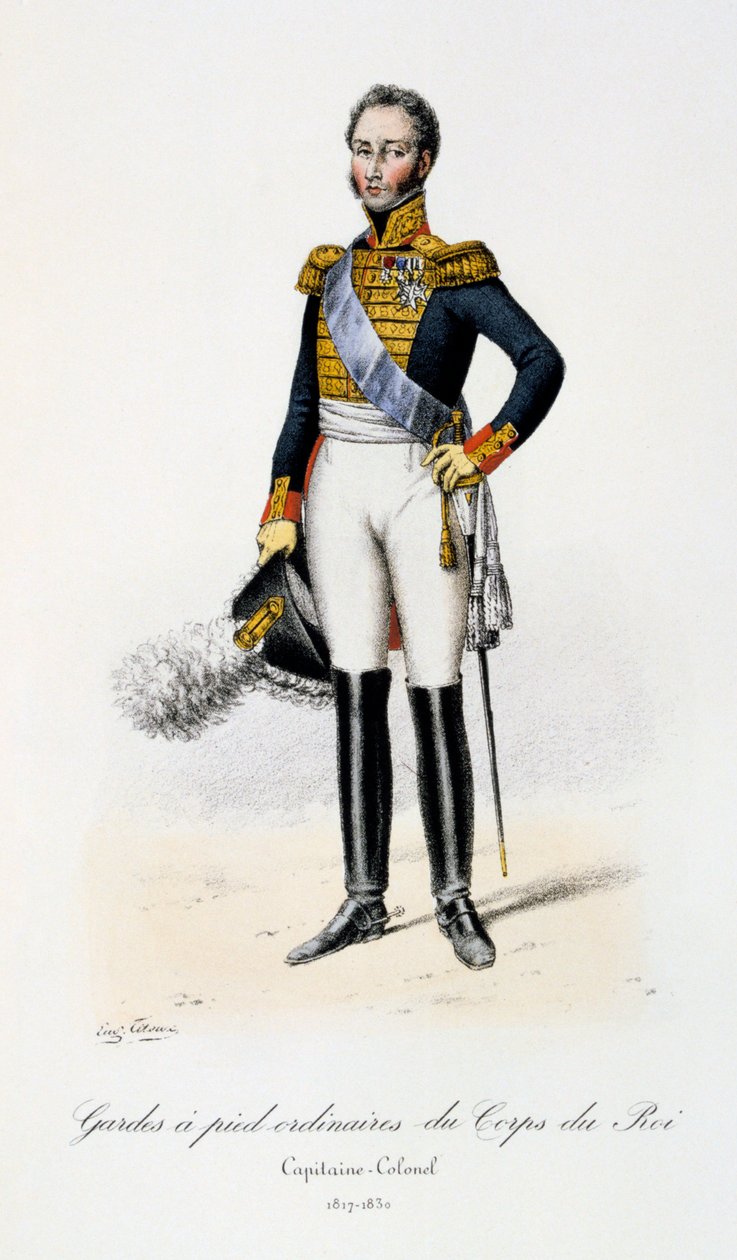 Zwykła Straż Piechoty Korpusu Królewskiego, kapitan-pułkownik, 1817-30 autorstwa Eugene Titeux