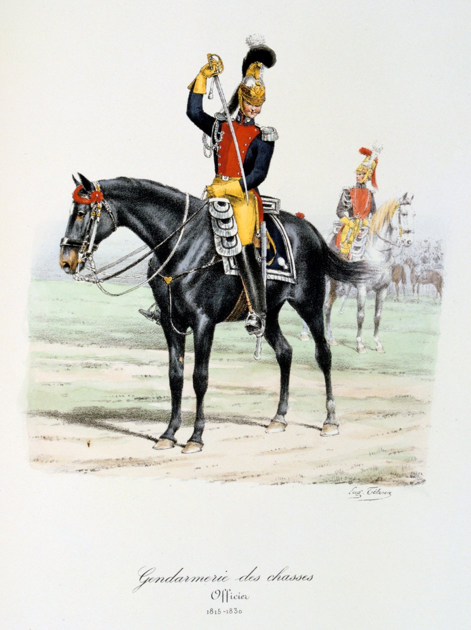 Żandarmeria des Chasses, 1815-30 autorstwa Eugene Titeux
