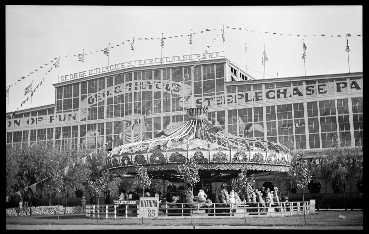 Widok na Coney Island, 1903 (negatyw azotanów) autorstwa Eugene Wemlinger