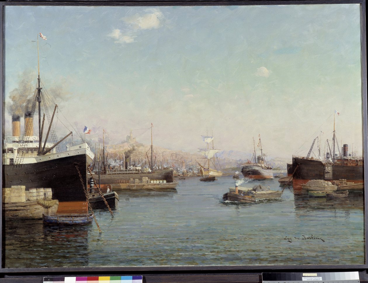 Port La Joliette Obraz Eugene de Barberiis (1851-1937) XX w. Fondation Regards de Provence, Marsylia autorstwa Eugene de Barberis