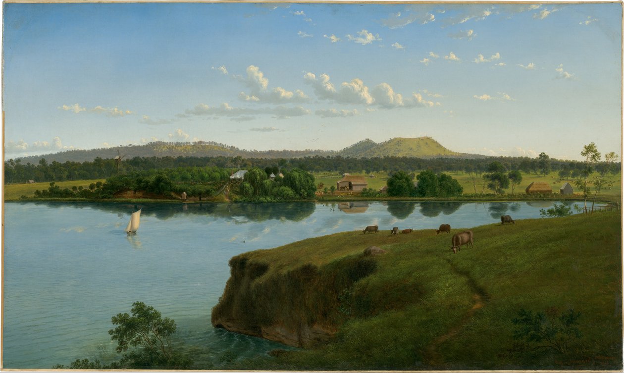 Purrumbete zza jeziora autorstwa Eugene von Guérard