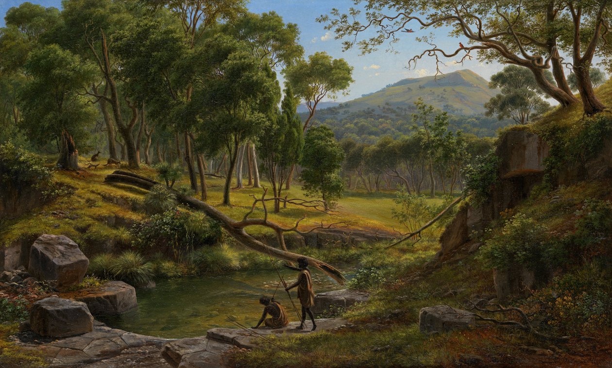 Wzgórza Warrenheip w pobliżu Ballarat autorstwa Eugene von Guérard