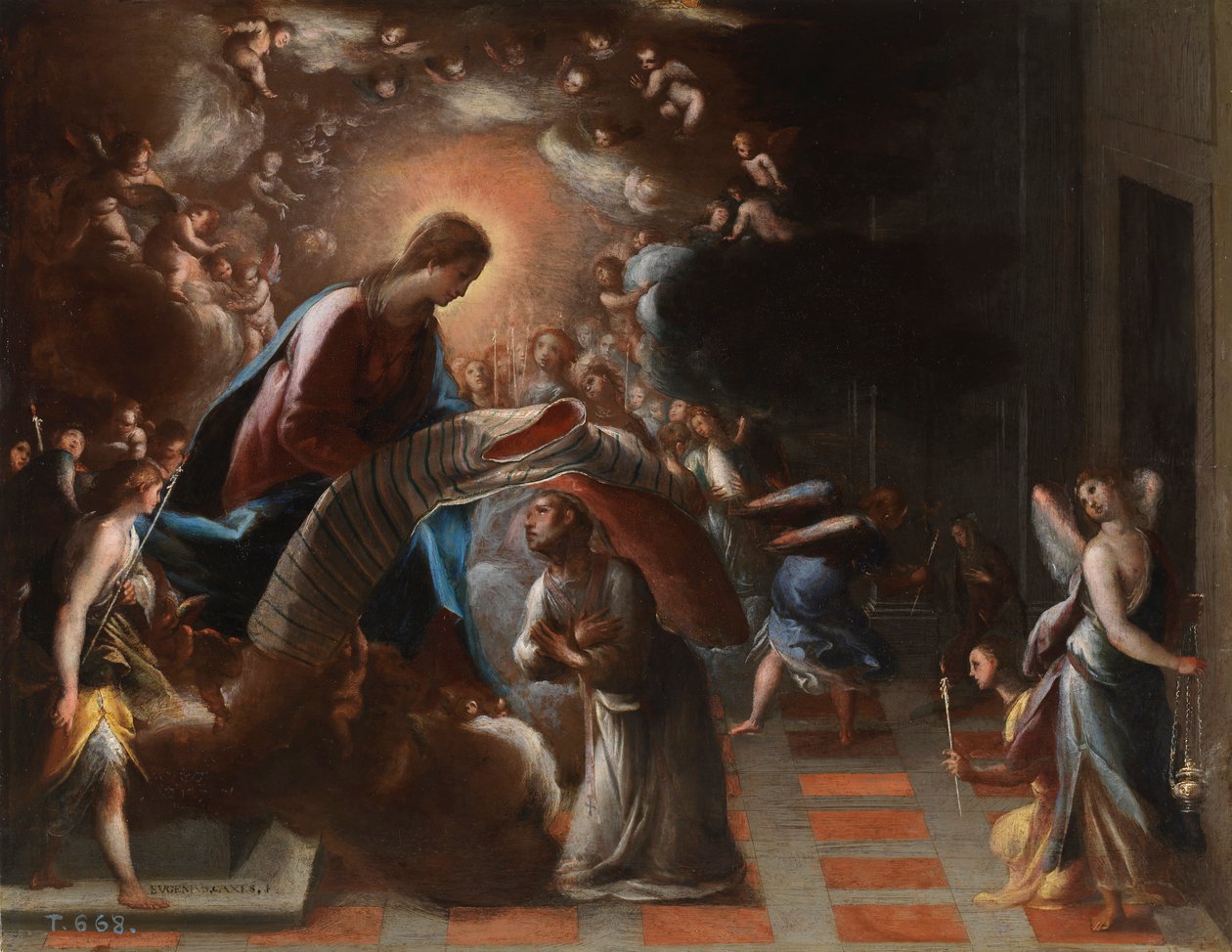 Nałożenie ornatu św. Ildefonso autorstwa Eugenio Caxes