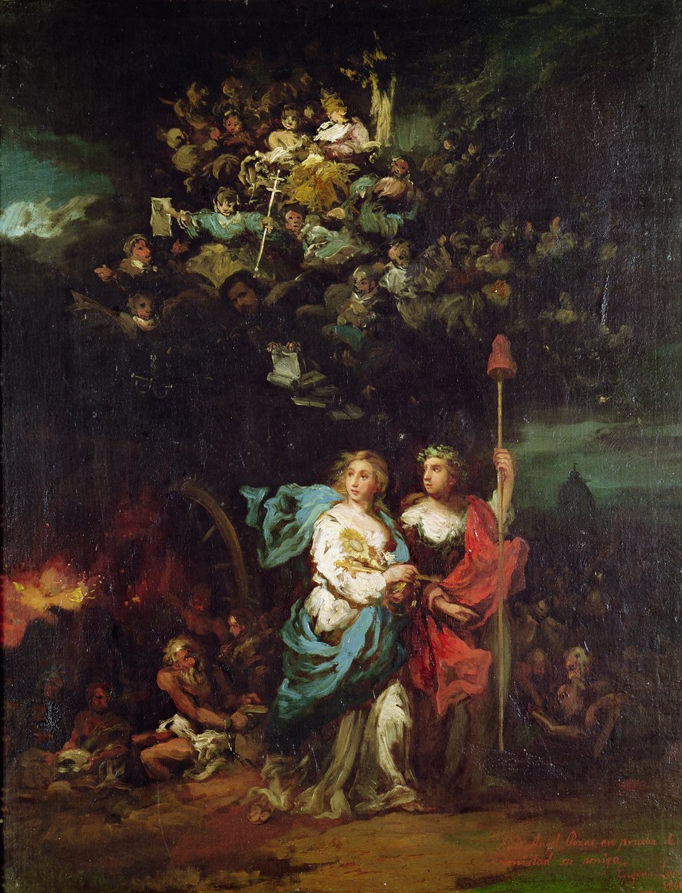Kościół prowadzony przez wolność, 1861 autorstwa Eugenio Lucas Velázquez