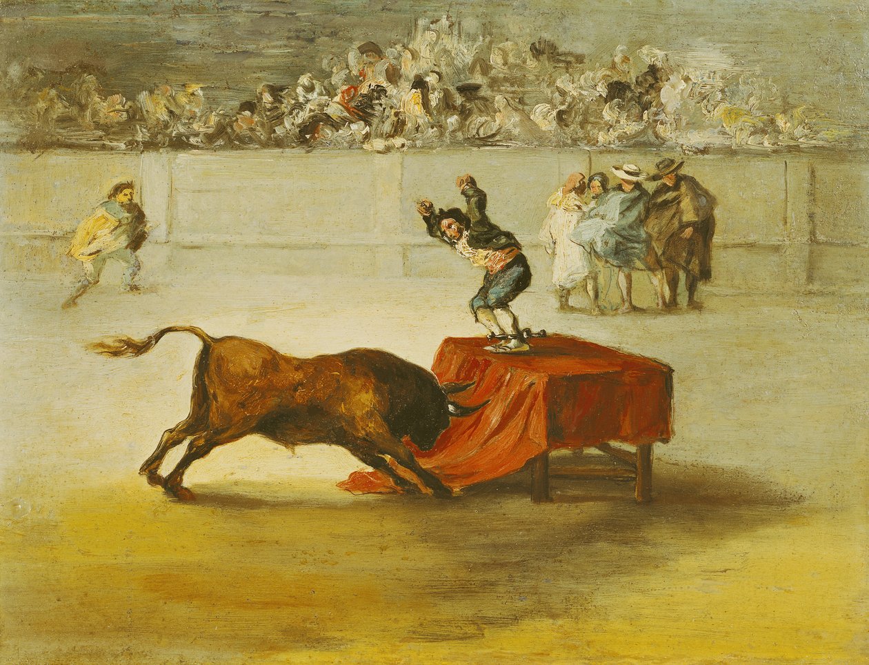 Inne szaleństwo Martincho na arenie byków w Saragossie, według obrazu Francisco Goyi (1746-1828) autorstwa Eugenio Lucas y Padilla