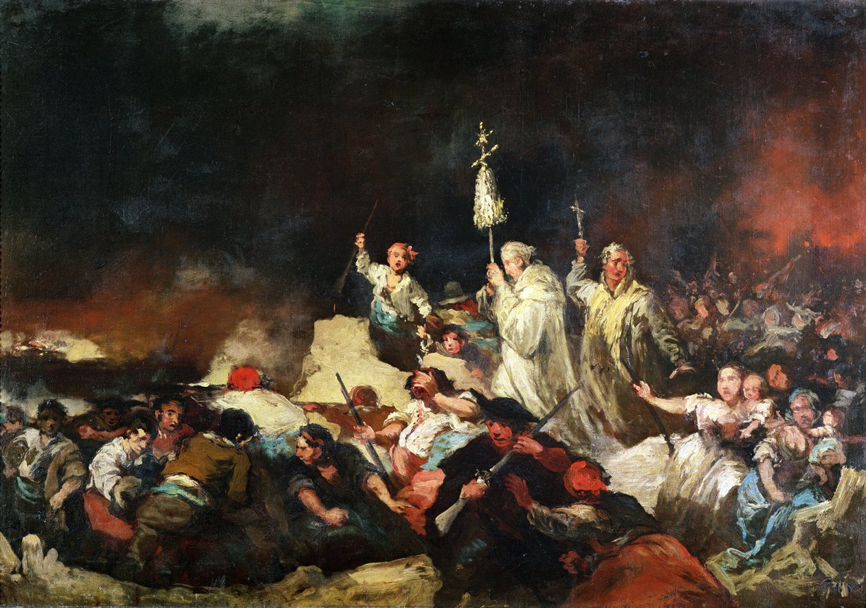 Oblężenie Saragossy autorstwa Eugenio Lucas y Padilla