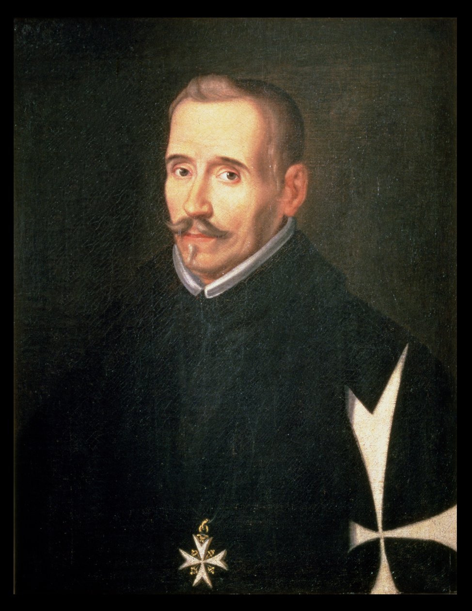 506 131-0795275/1 Portret Lope Felix de Vega Carpio (1562-1635) ok. 1630 (olej na płótnie) autorstwa Eugenio (attr. to) Caxes